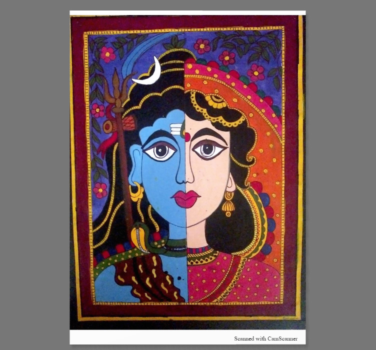Lord Shiva and Goddess Parvati painting by Yusuf
